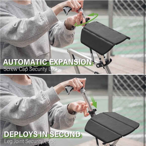 Ta-Da Chair, Portable Trekking Hiking Pole, Folding Walking Stick with Seat,33.4 - Picture 7 of 11